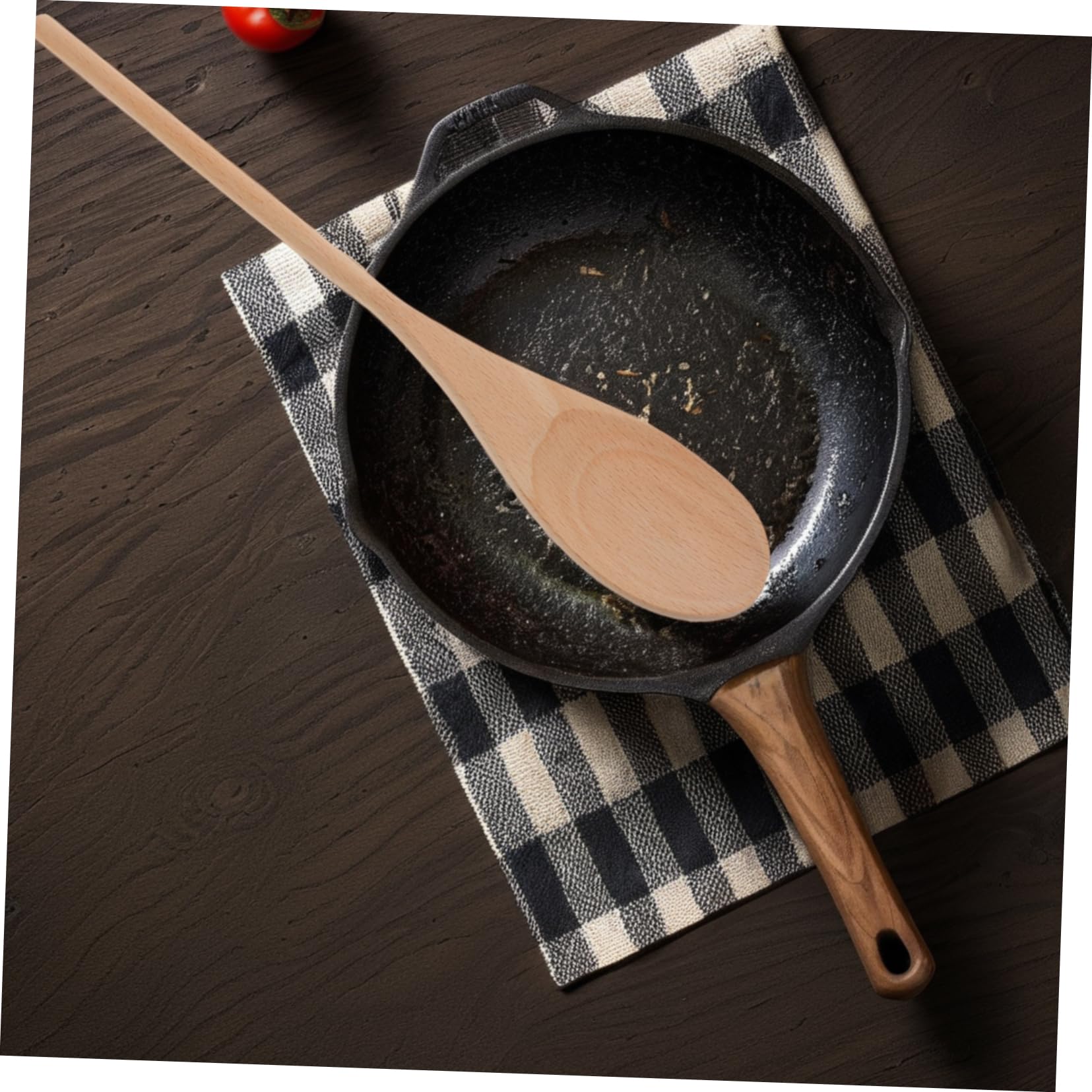 Cuchara de Madera de Mango Largo 24 Piezas, Utensilio de Cocina | Acabado sin Pintar, Diseño Ovalado, para Mezclar y Servir, Uso en Cocina y Manualidades, Color Beige