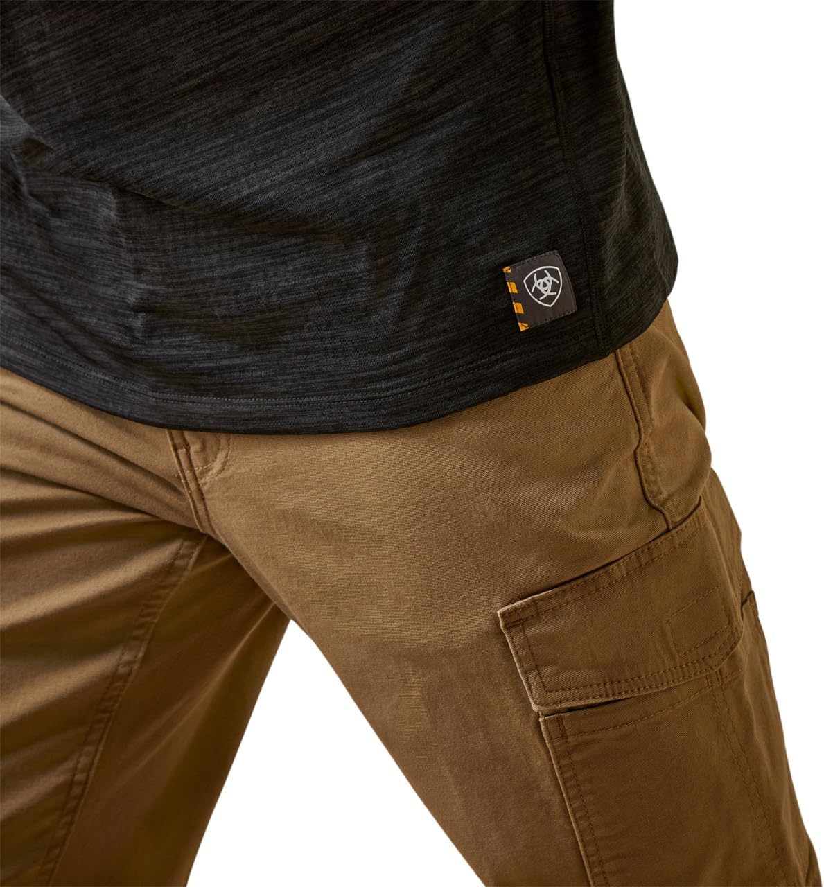 ARIAT Men's Rebar Gridwork Baselayer 1/4 Zip T-Shirt - Black, Large