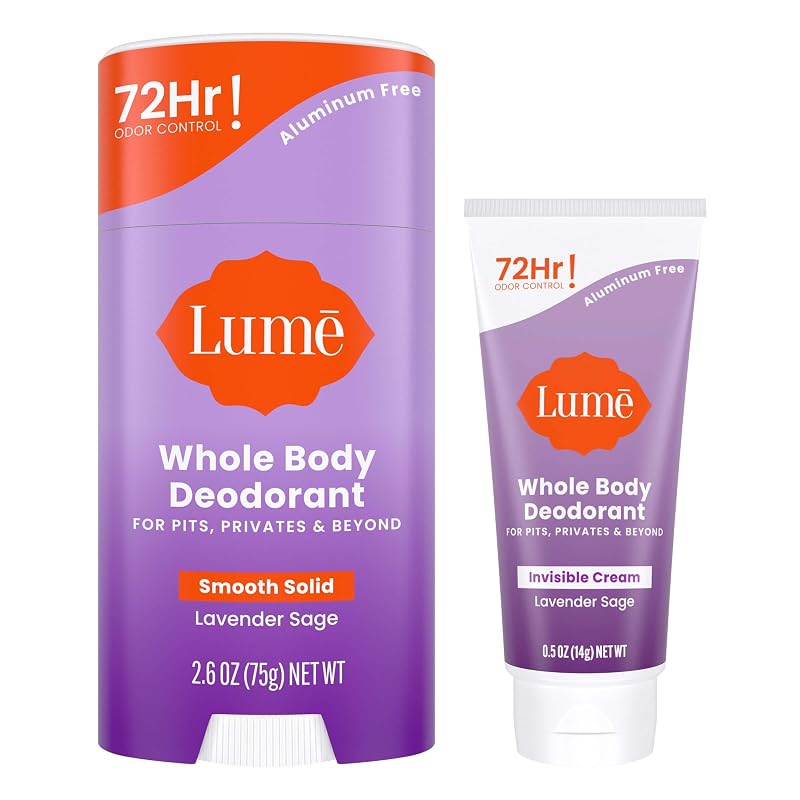 Desodorante Lume em creme e bastão Lavender Sage, pacote com 2