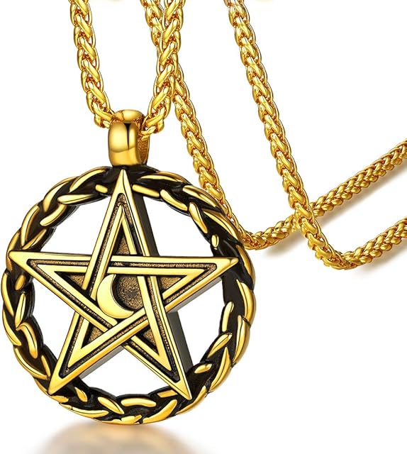 FaithHeart Irish Jewellery Stainless Steel Celtic Knot/Pentagram/Life Tree Pendant Necklace Talisman Amulet Gifts for Men Women(Gift Box Send)