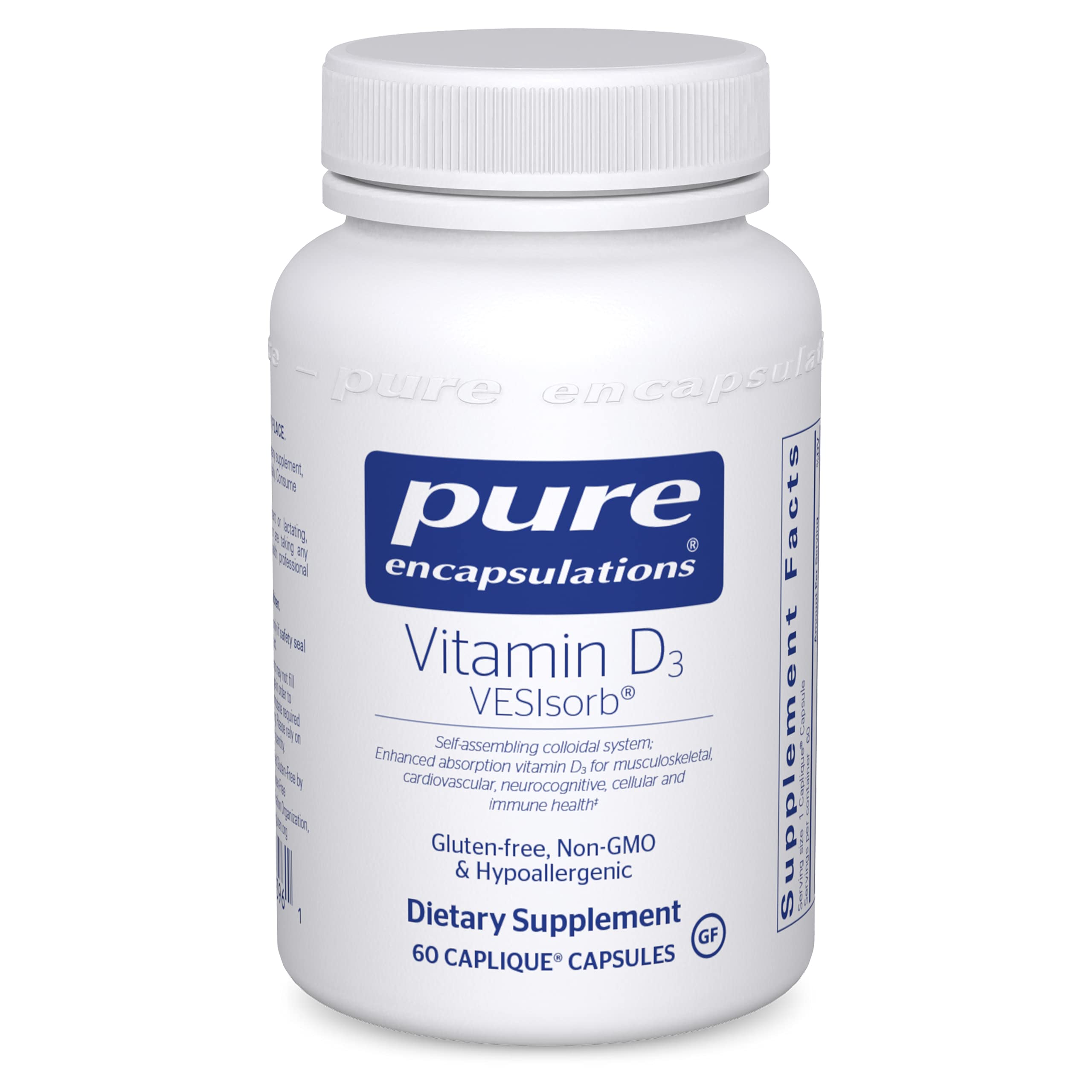 Pure Encapsulations Vitamin D3 VESIsorb | Supplement to Support Bones, Heart, Colon, Breast Health, Prostate, and Enhanced...