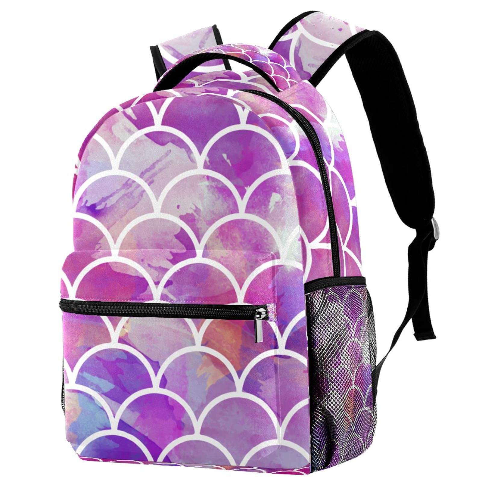 Sac à dos collège queue de sirène avec grand compartiment school bookbag