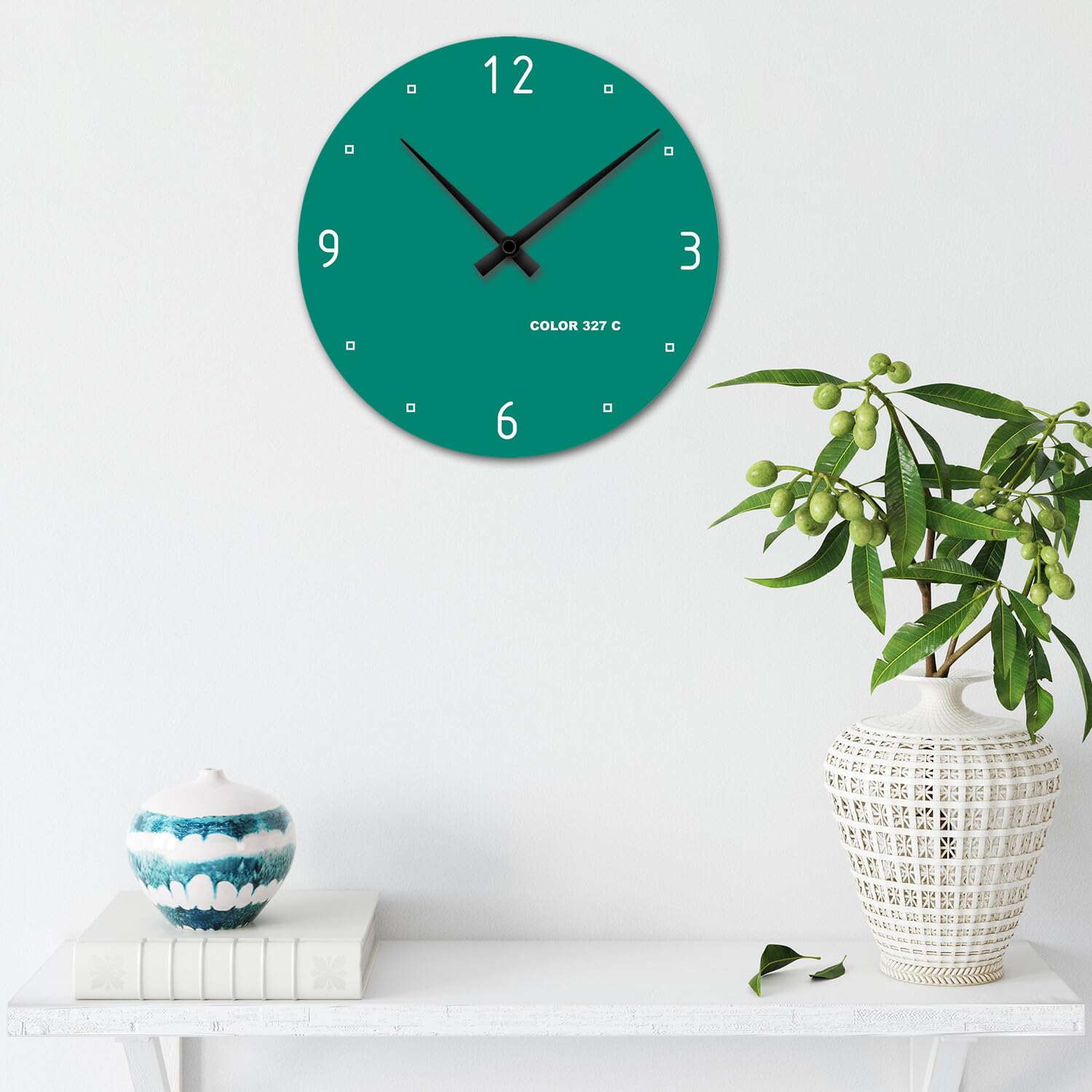 Giallobus - Reloj de línea Basic - Color 327 C - Madera de MDF - Basic 30x30 - Mecanismo silencioso - Listo para Colgar - Modernos
