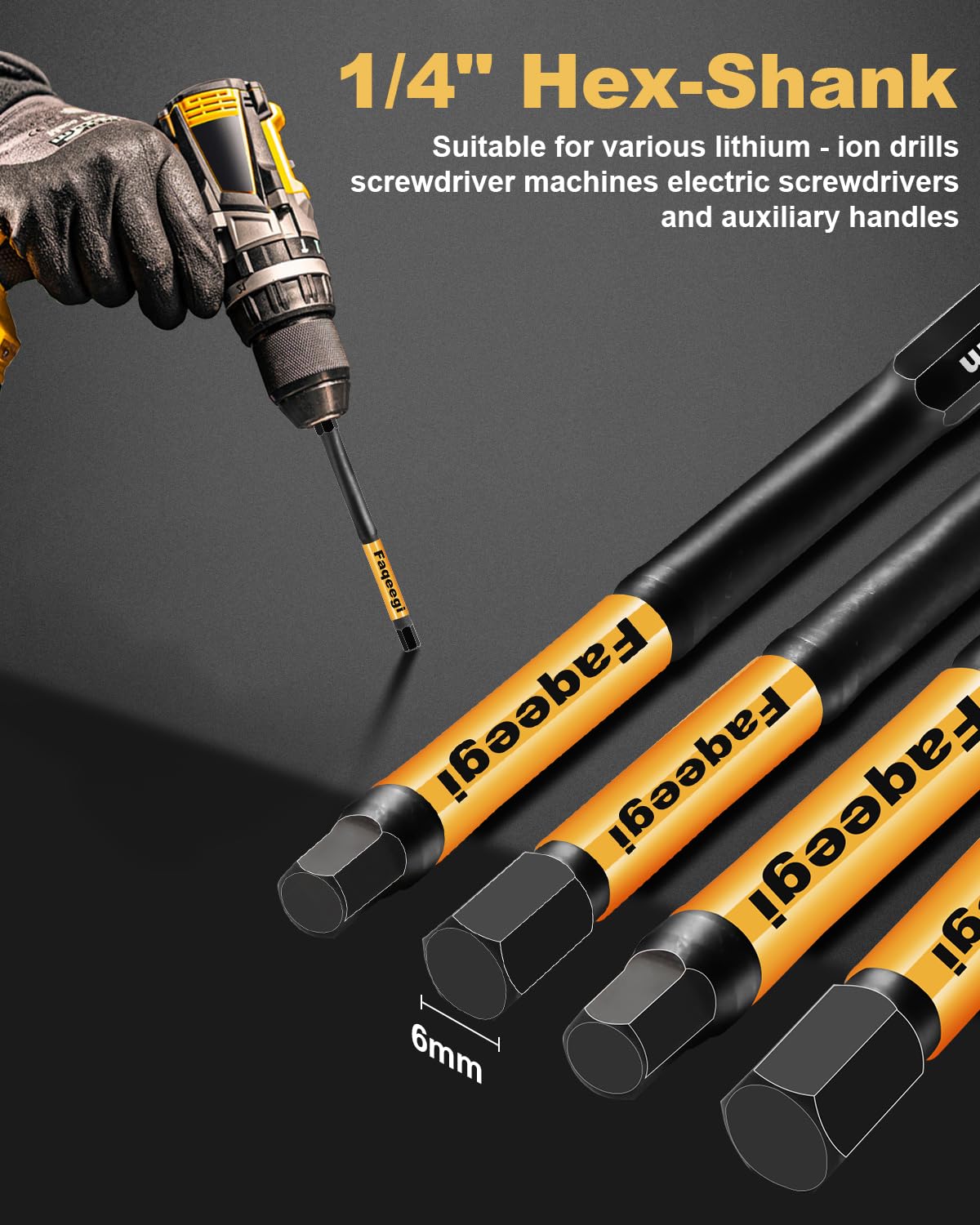20PC S2 Hex Bit Set - Impact Drill Bits (Metric & SAE) -6 20PC S2 Hex Bit Set - Impact Drill Bits (Metric & SAE) -6