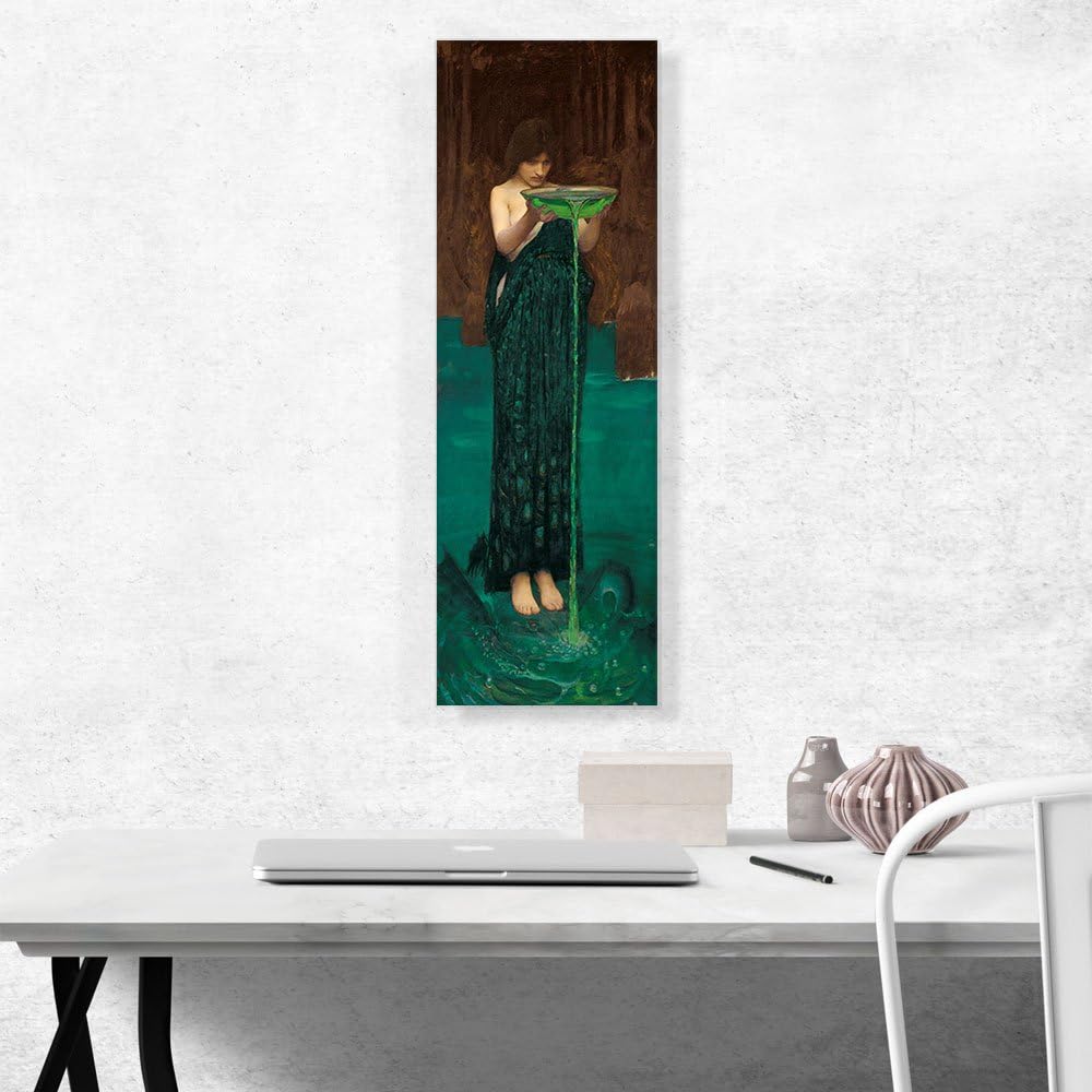 ARTCANVAS Circe Invidiosa 1892 Canvas Art Print Stretched Framed Painting Picture Poster Giclee Wall Decor by John William Waterhouse - 36" x 12" (0.75" Deep)