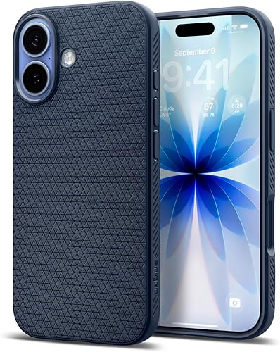 Vista 45 de Spigen Liquid Air - Funda diseñada para iPhone 13 Pro Max (2021), color negro mate