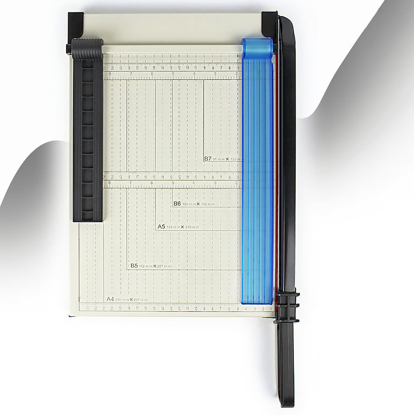 Tagliacarte A4, taglierina compatta in metallo con scala, lama in acciaio temprato per un taglio preciso, perfetto per ufficio, scuola, uso domestico, capacità di taglio 30,5 cm