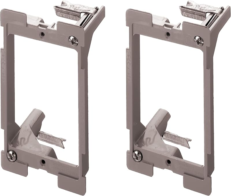 Legrand OnQ AC1010012PK Legrand-On-Q (2 Pack) Low Voltage Bracket, 1 Gang (Pack of 2), Gray