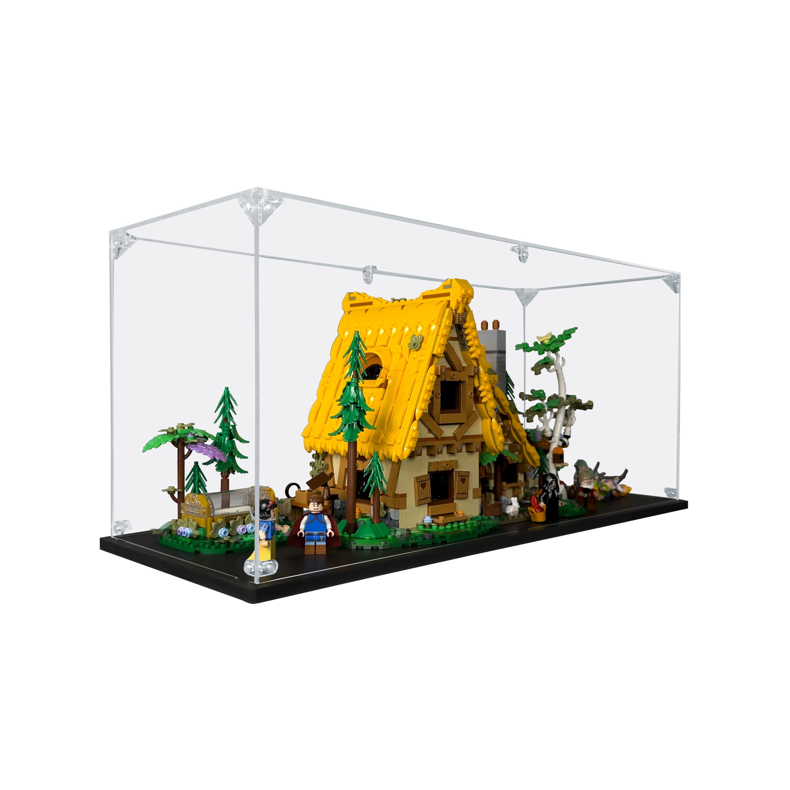 SONGLECTION Acrylic Display Case Compatible for Lego Snow White and The Seven Dwarfs' Cottage #43242, Dustproof Display Case (Case Only) (Lego Sets are NOT Included)