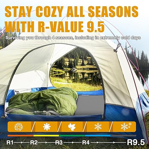 Miniatura 8 de Colchoneta de dormir autoinflable con bomba eléctrica, 3.14 pulgadas de espuma viscoelástica ultra gruesa para acampar con almohada que se infla