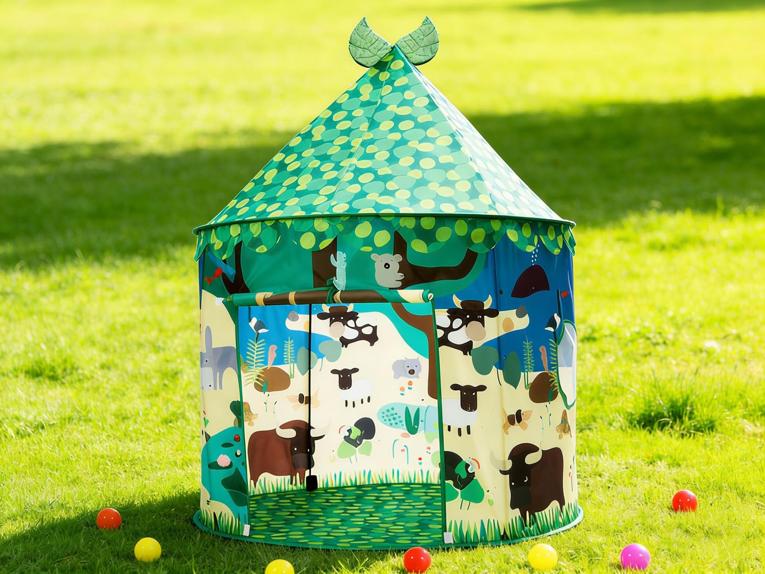 Tienda de campaña para niños, Tienda de campaña emergente para niños para diversión en Interiores y Exteriores, Juguete para niñas, casita de Juegos, diseño de yurta único