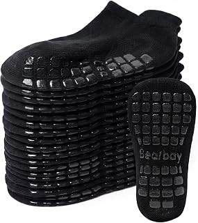 Non-Slip Baby Cotton Ankle Socks with Grippers for Toddler Walking | 0 Months-7 Years, Unisex for Infant Boys Girls Kids, Anti Skid Soles