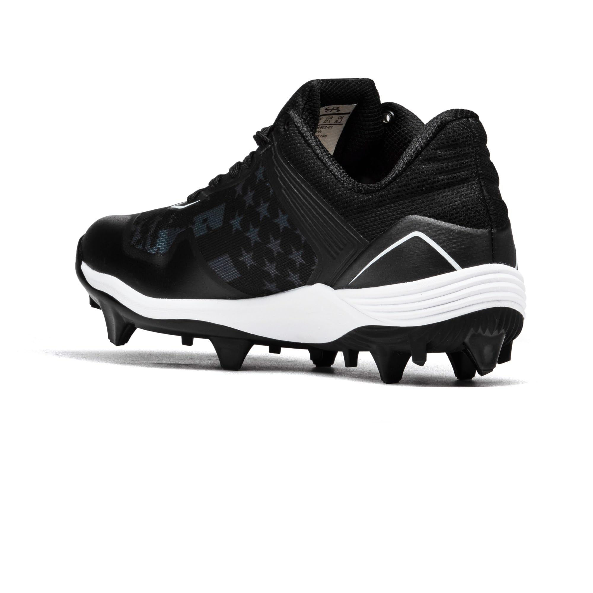 Boombah Viper Men's USA Clandestine Molded Cleat Black/White - Size 12