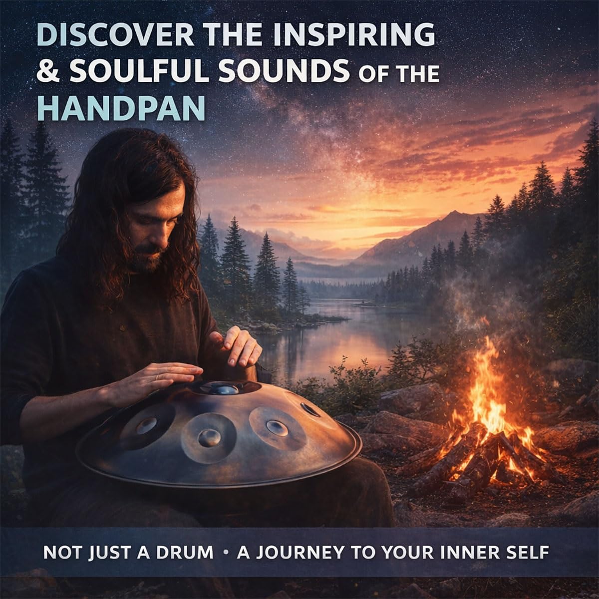 Handpan 432Hz D Minor 9 Note, Tamburo per Meditazione Zen e Guarigione Sonora, Strumento Musicale Etereo per Bagno di Suoni, Kit Completo con Treppiede e Borsa(Blu,432HZ/9Note)