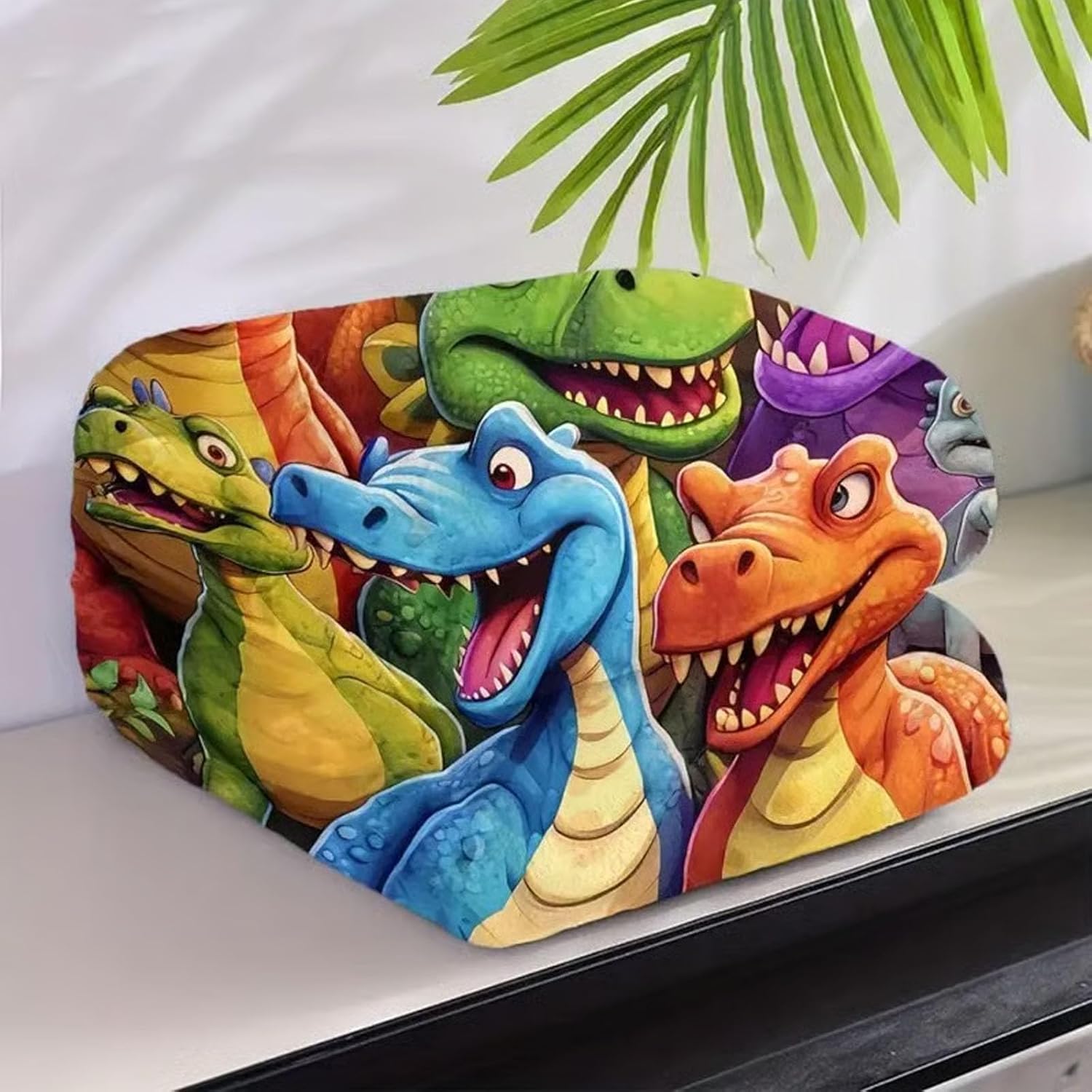 Cute Smiling Dinosaurs Hd Digital Print Flannel, Lightweight Flannel Throw Blanket, Cute Smiling Dinosaurs Hd Digital Print, Contemporary Animal Theme All-Season (1 Set, 60"x50"(152cm *127cm))