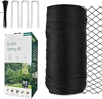 Fetanten 13x40 FT Heavy Duty Bird Netting for Garden - Protects Vegetables, Fruit Trees, Blueberries from Birds, Deer, Poultry - Woven HDPE Mesh with Ties & Staples