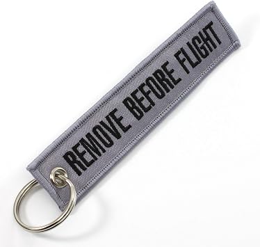 Rotary13B1 - Remove Before Flight Keychain - Gray/Black