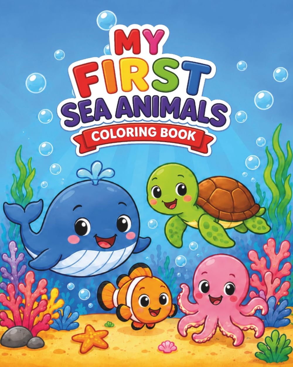 My First Sea Animals Coloring Book: My First Coloring Book (My First Coloring Book Series)