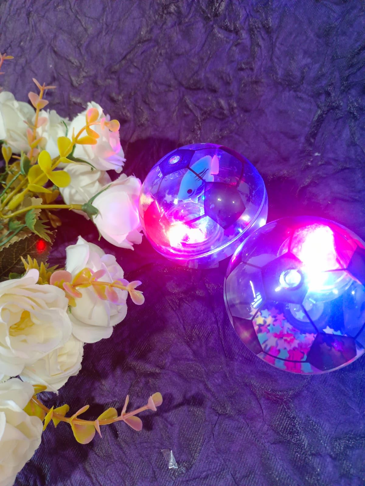 Prime Set of 2 Pcs Bouncing Balls with Flashing LED Lights/Glow in The Lighting Ball Toy/Stress Relief Toys for Kids Pack of 1 (B0CY9DGXYG) Amazon Price History, Amazon Price Tracker