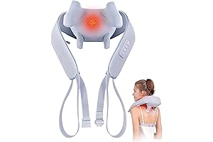 Cordless Shiatsu Massager Shawl for Neck, Shoulder and Back Relief