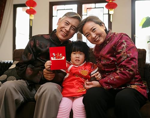 Miniatura 5 de Fsaoor - Tarjeta de feliz año nuevo chino 2023, tarjeta desplegable 3D, tarjetas de felicitación del año del conejo con sobre, tarjetas de regalo