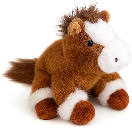 Miniatura 7 de Adorable Caballo de Peluche Suave de Felpa, Juguete de Animal de Peluche Lindo para Cumpleaños de Niños, Niñas, Niños Pequeños, Bebes