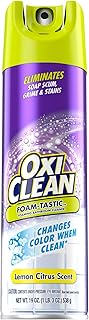 Kaboom OxiClean Foam-Tastic™ Foaming Bathroom Cleaner, Citrus Scent, Eliminates Soap Scum, Grime and Stains, 19 oz Spray Can