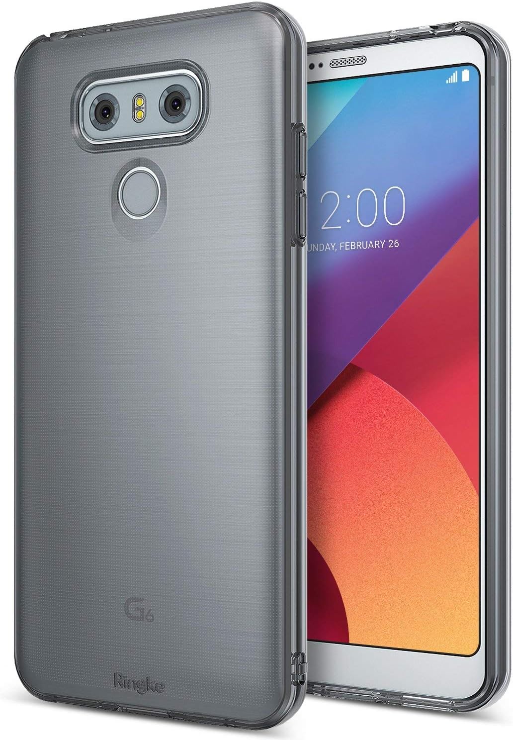 Ringke Air Compatible with LG G6, LG G6 Plus Case Ultimate Ergonomic Resilient Weightless as Air, Extreme Featherweight Supple TPU Scratch Resistant Sturdy Protective Cover - Smoke Black