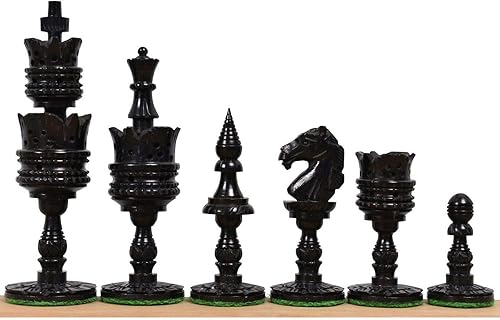 Miniatura 2 de RoyalChessMall -Juego de piezas de ajedrez pre Staunton de la serie inglesa de 3.6" - Hueso de camello..