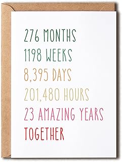 EruditeGifts 23Rd Anniversary Card - Funny 23 Years Wedding Anniversary Card - Funny Wedding Anniversary Card - 23Rd Anniversary Card For Him Her