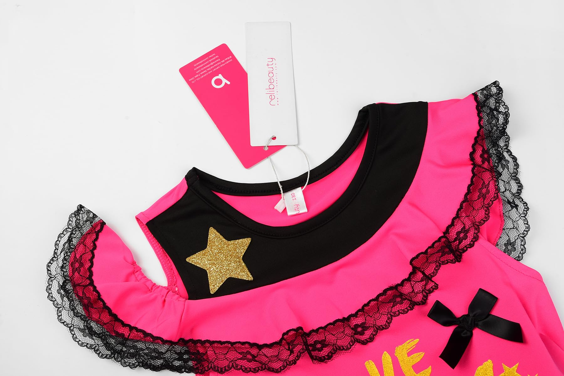 ReliBeauty Costume Anni ‘80 Bambini Vestito Anni ‘80 Bambina 3-12 Anni Carnevale Festa