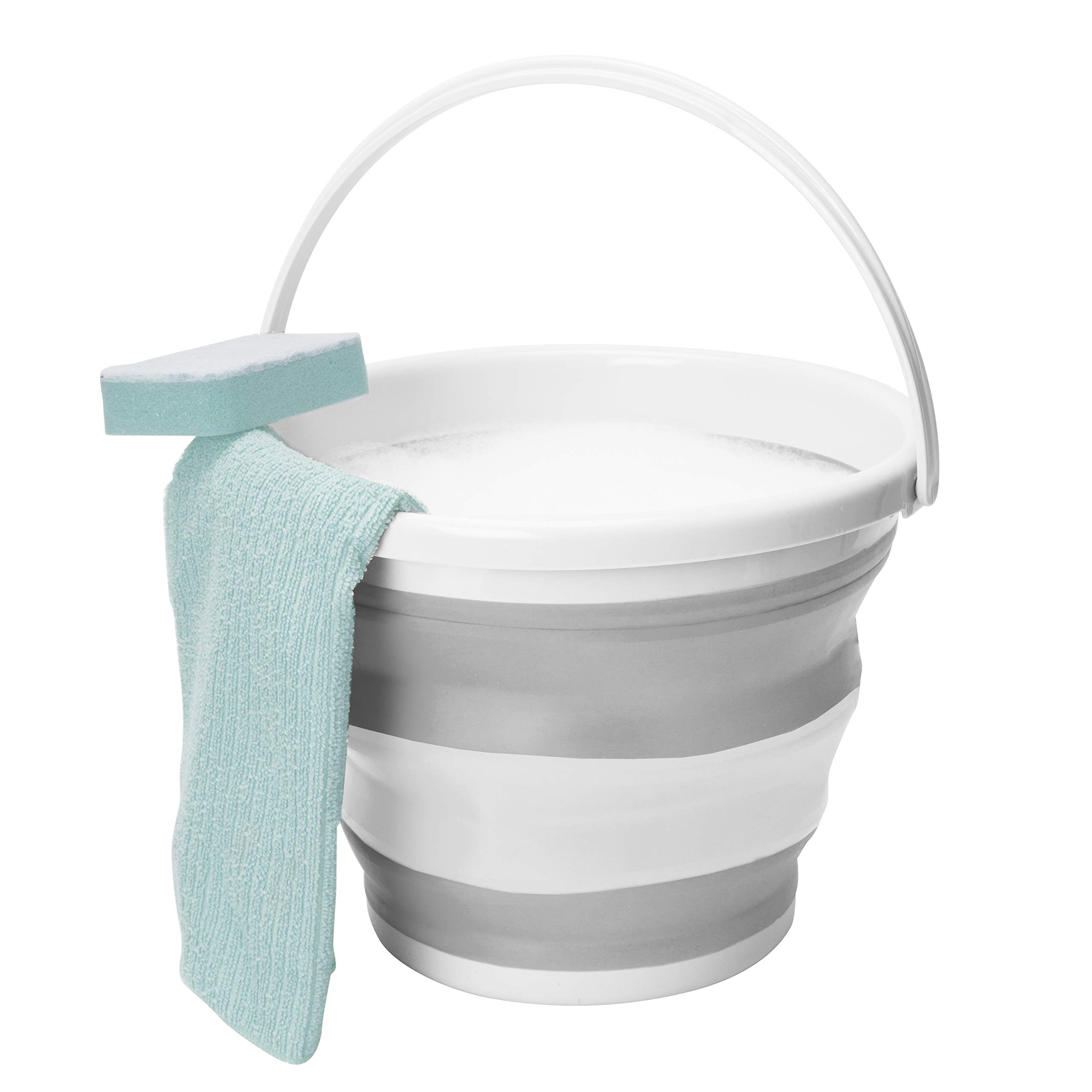 Simplify Seau Blanc avec anse ergonomique et bec verseur anti-goutte