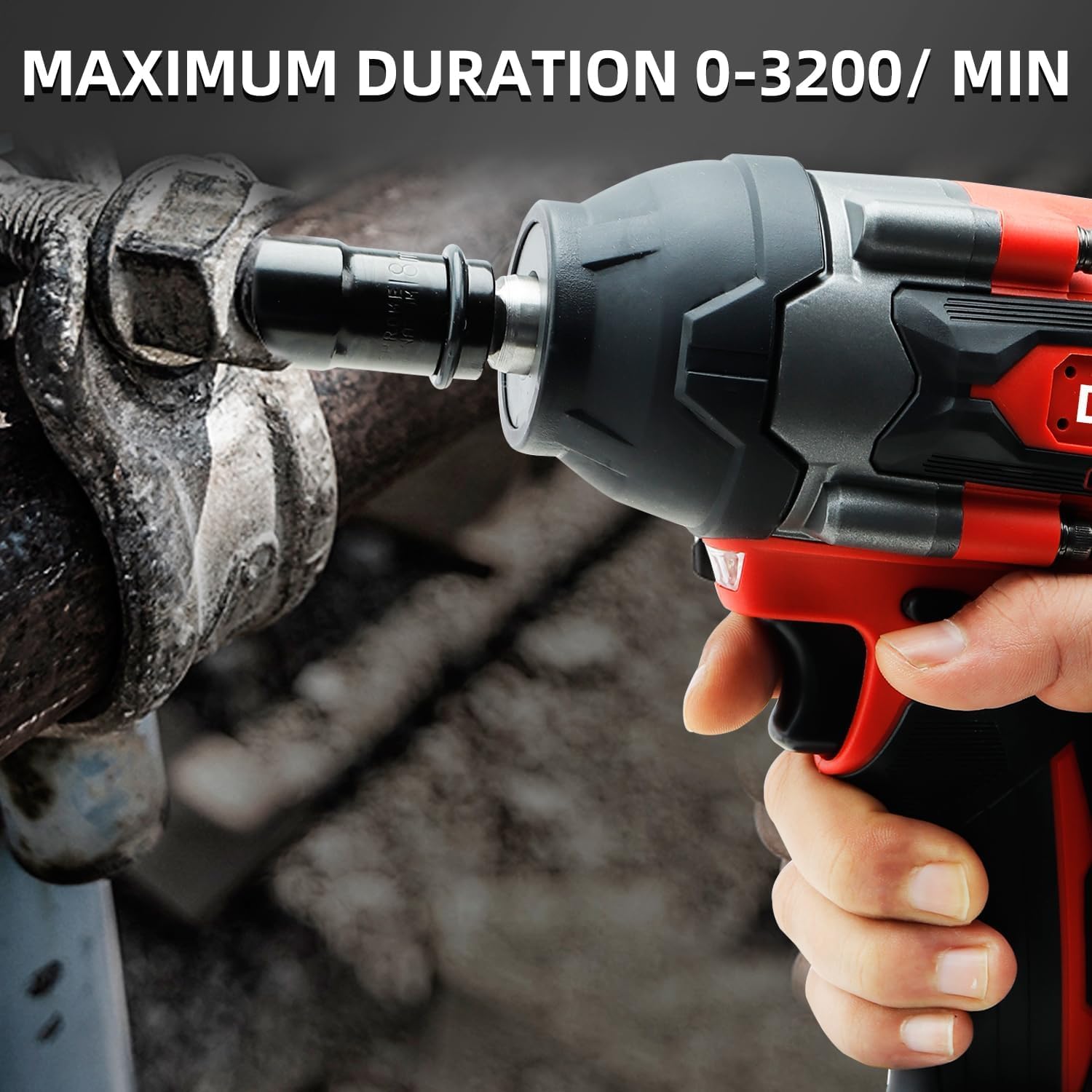 1/2 Cordless Impact Wrench - 820 N·m (605 ft-lbs) Heavy Duty Brushless Impact Gun, Compatible with Makita 18V Batteries, NO Battery (Tool only), for Tire Shops Construction Truck Repair