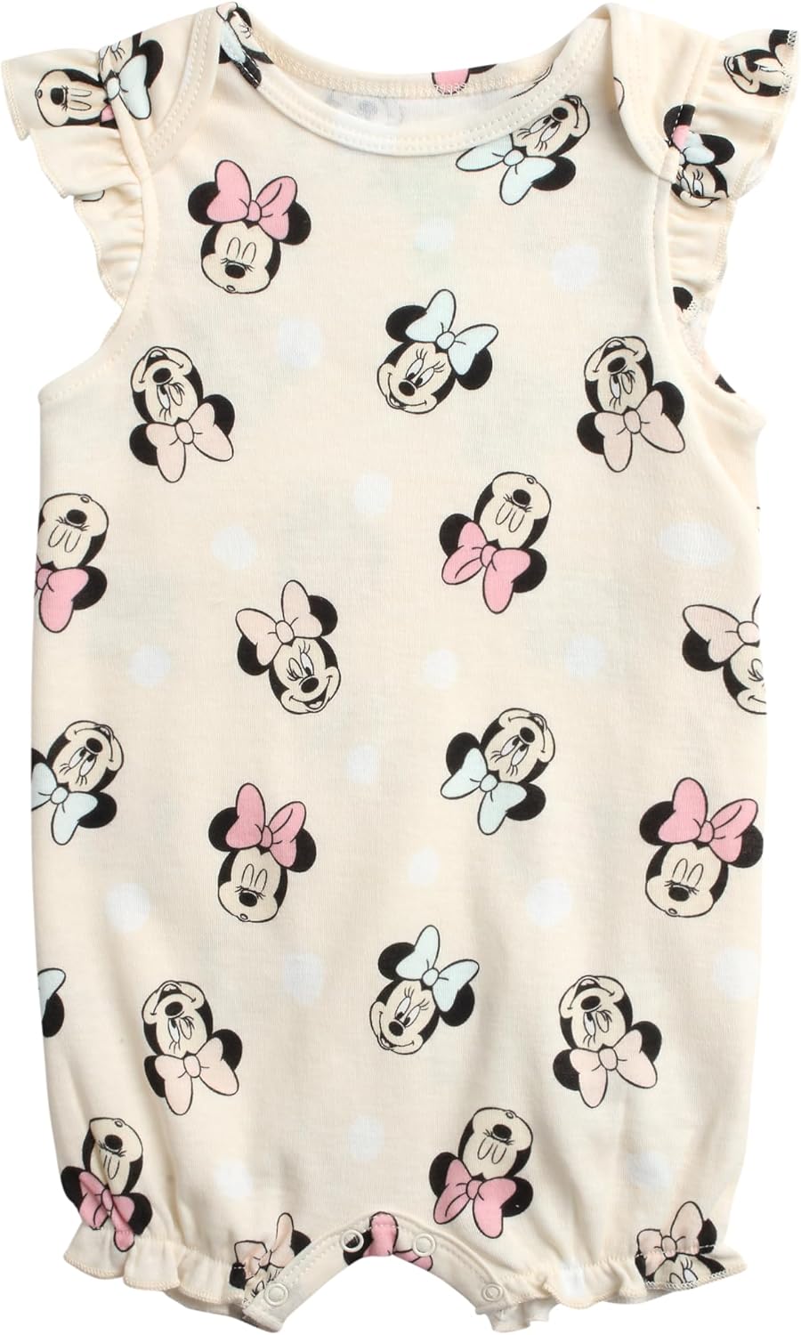 Disney Baby Girls Romper - 2 Pack Ruffled Short Sleeve Baby Jumpsuit Romper - Cozy Baby Clothes for Girls (Newborn/Infant) - Image 5