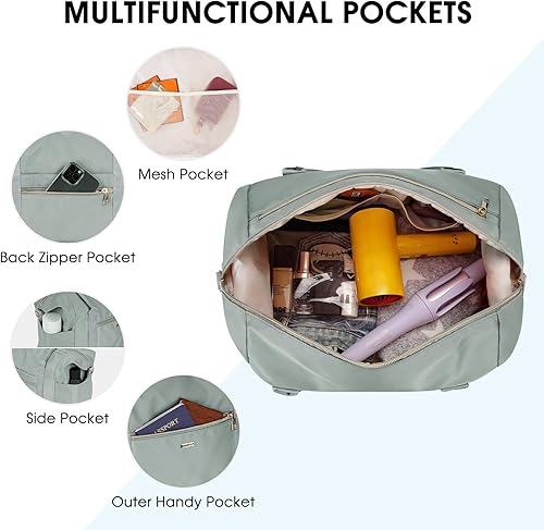 Miniatura 5 de WANDF Para Spirit Airlines - Bolsa para artículos personales de 18 x 14 x 8 pulgadas debajo del asiento con bolsillo para ropa húmeda y
