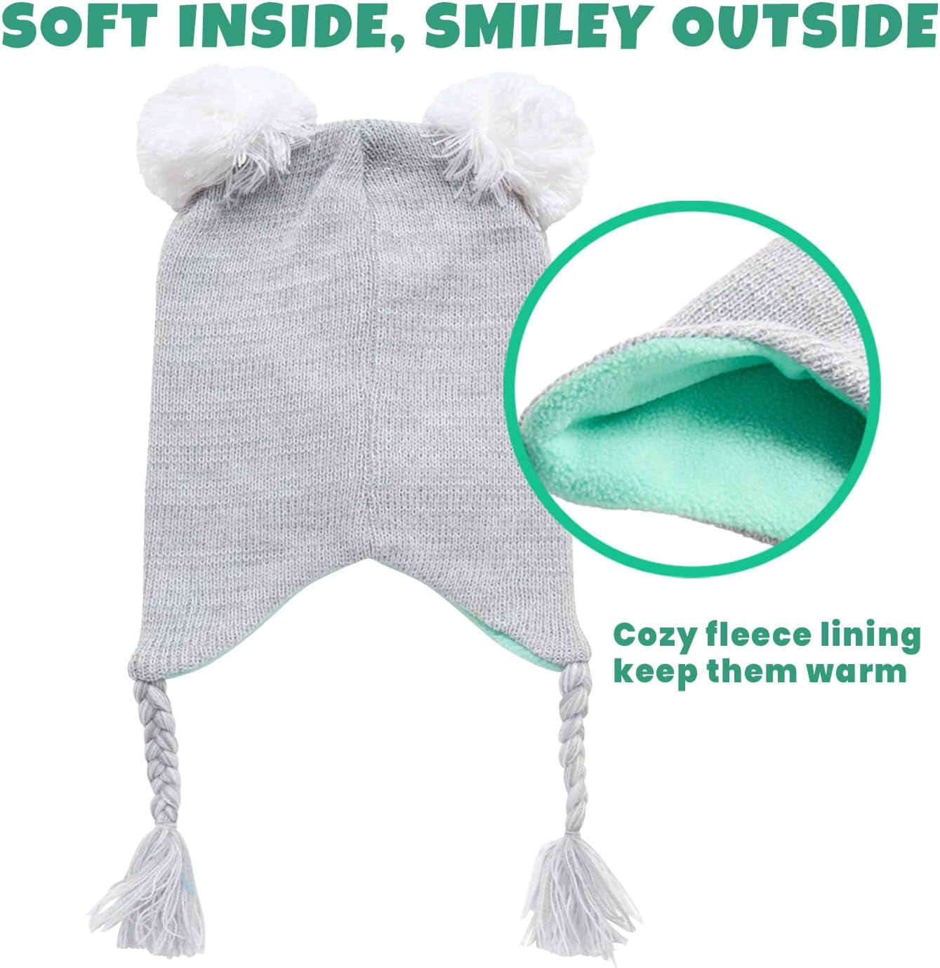 ABG Accessories Girls Critter Winter Hat and 2 Pair Gloves or Mittens (Toddler/Little Girls)