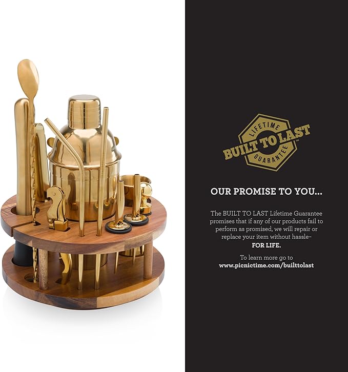 Set de 13 Piezas para Bar Picnic Time Carousel con Coctelera y Lazy Susan miniatura 7