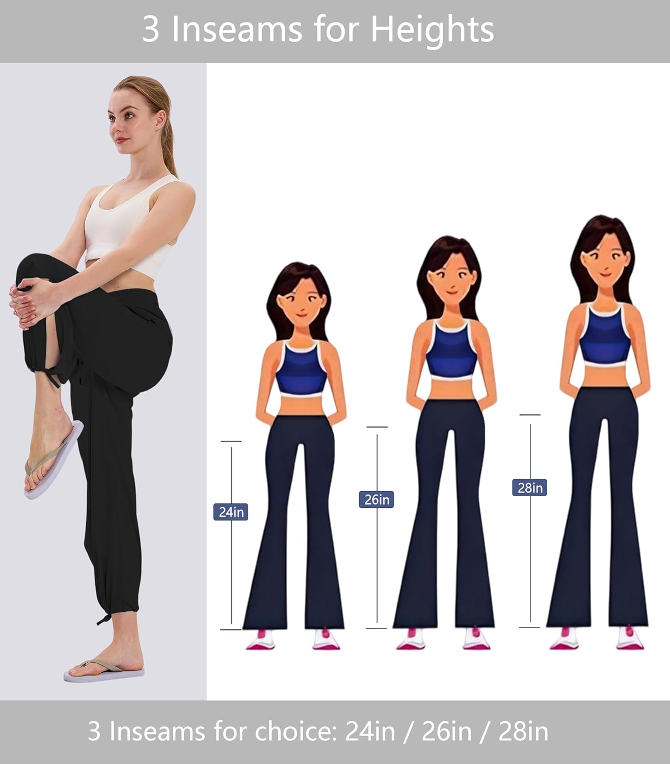 LastFor1 Women's 24''/26''/28'' Wide Leg Swim Beach Pants Waterproof UPF 50+ Lightweight Travel Pants with Pockets - Image 7