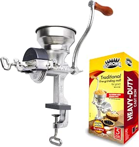 Corona manual grain mill cast iron corn grinder with hand crank for corn and wheat