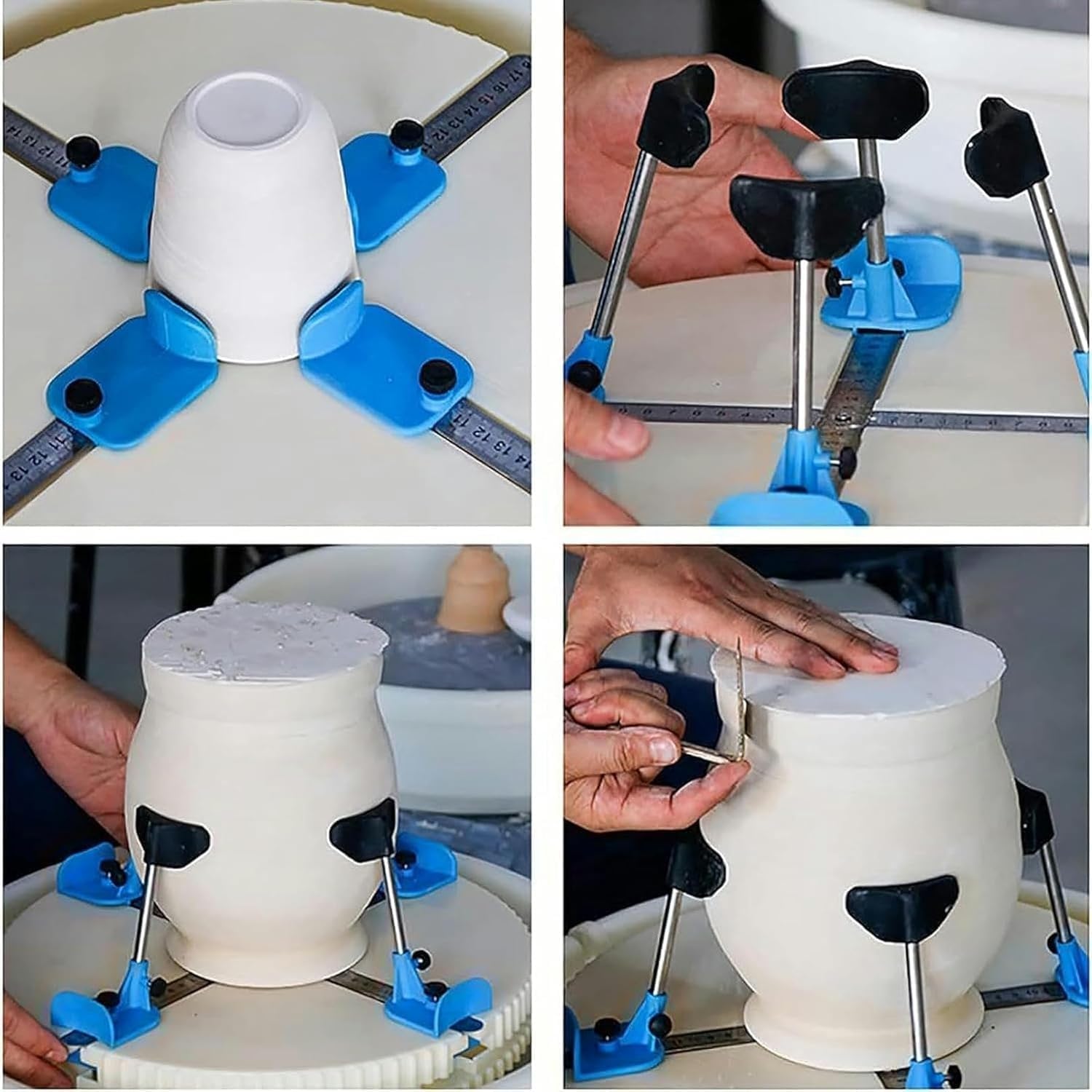 Regulowane ceramiczne narzędzie do przycinania koła ceramicznego, zacisk gramofonu narzędzie pomocnicze do rzeźbienia gliny i sztuki ceramicznej, dla początkujących i profesjonalistów
