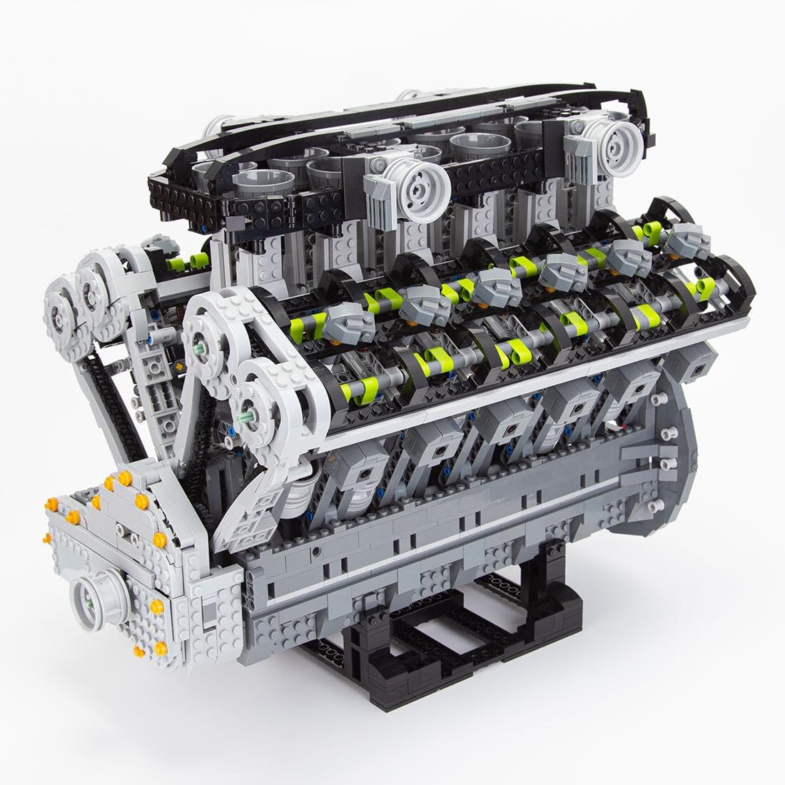V12 Engine Model Kit that Works, 6.5L Quad Cam 60° V12 Cylinder Mid-Speed Engine Model Building Blocks Kit, DIY Educational Science Engine Set for Teen & Adults (3679Pcs)