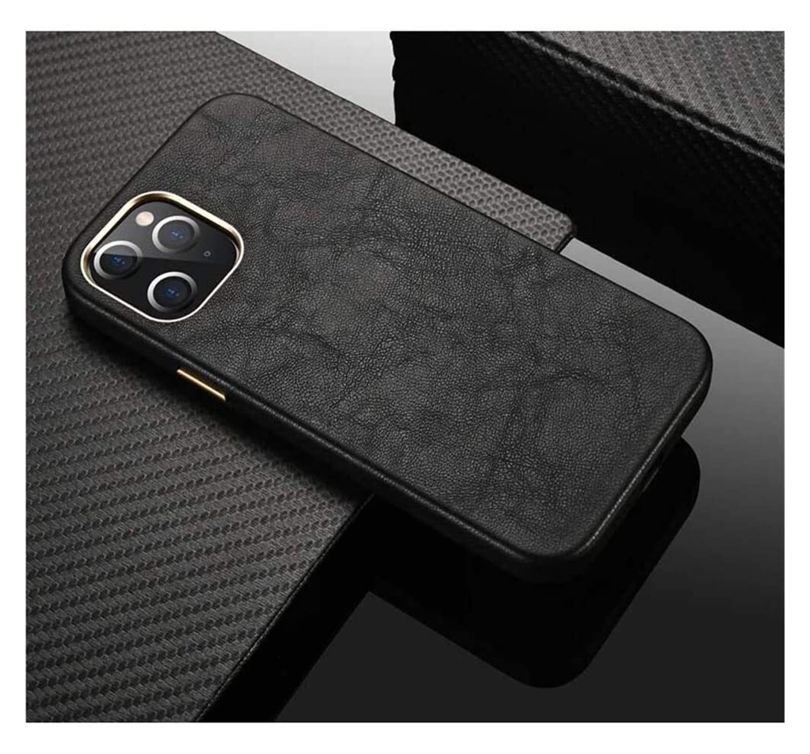 Coque iPhone 12 Pro Max cuir véritable au bureau - Protection antichoc et charge sans fil