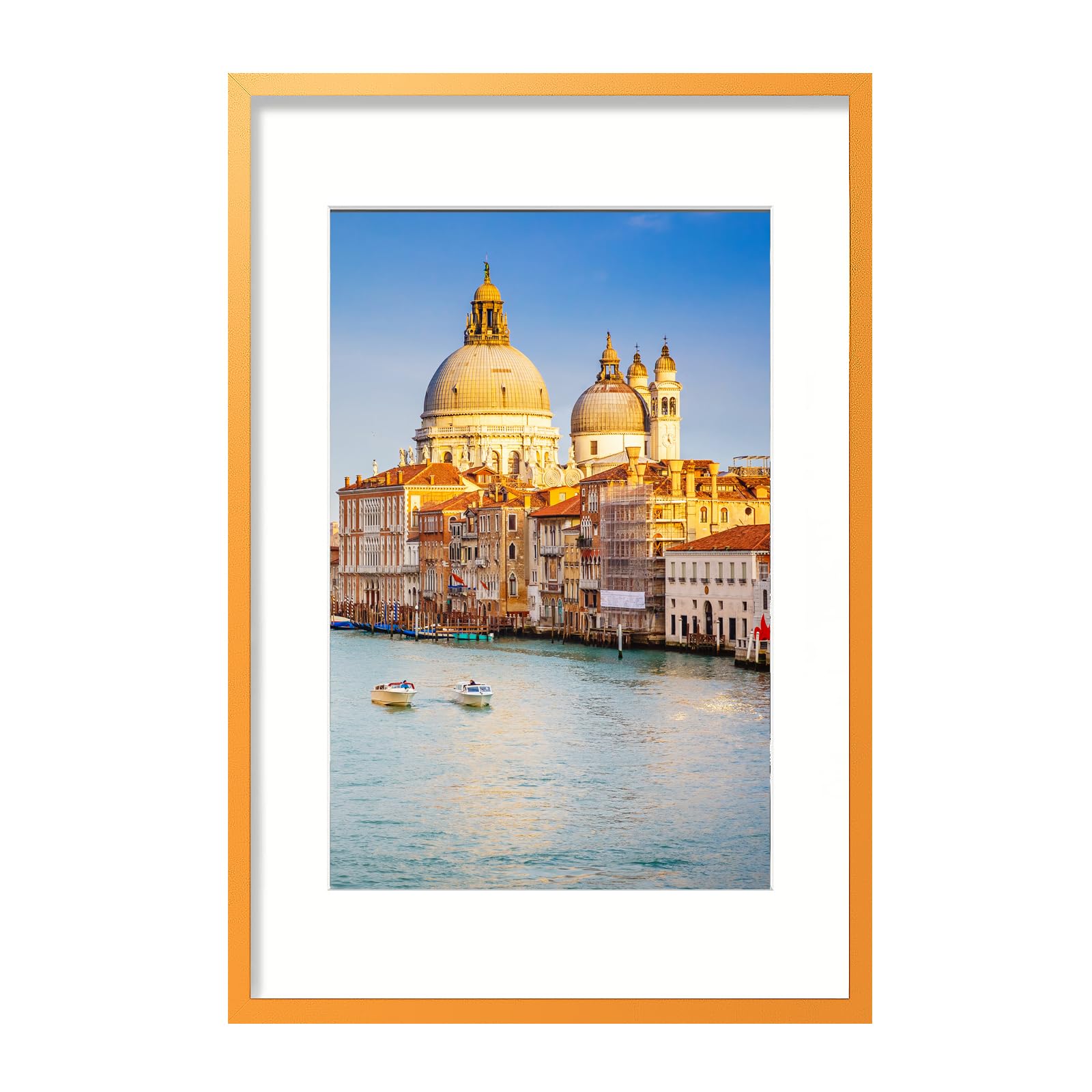 wyooxoo 24x36 Solid Wood Orange Poster Frame