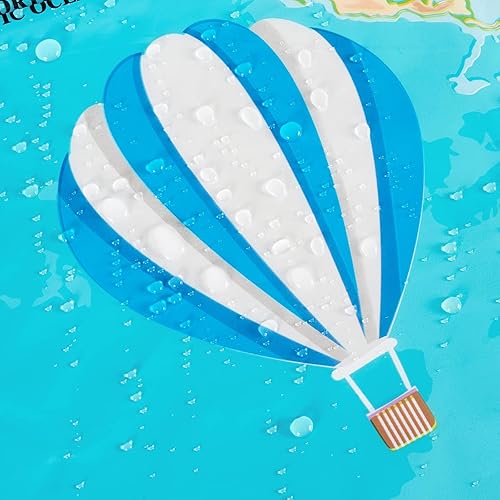 Miniatura 5 de Adventure World Awaits Party Supplies - Manteles de plástico  2 piezas de 54 x 108 pulgadas desechables con temática de viaje para mesas