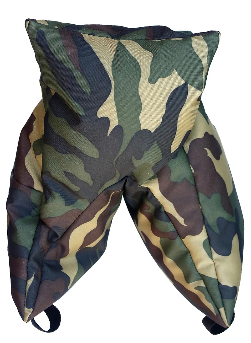 Grappler Kamera Sitzsack Vorgefüllte Version gefüllt mit leichten Styroporkugeln Woodland Camouflage Muster Linsenstütze für Wildlife Photography Polyestergewebe