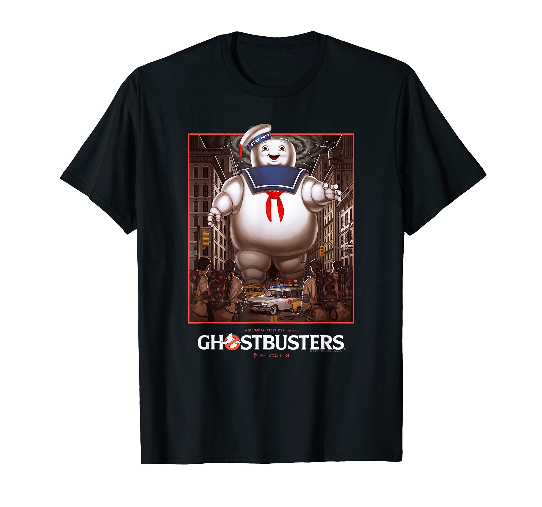 GhostbustersGhostbusters vs Stay Puft Vintage Movie Poster T-ShirtOEKO-TEX STANDARD 100