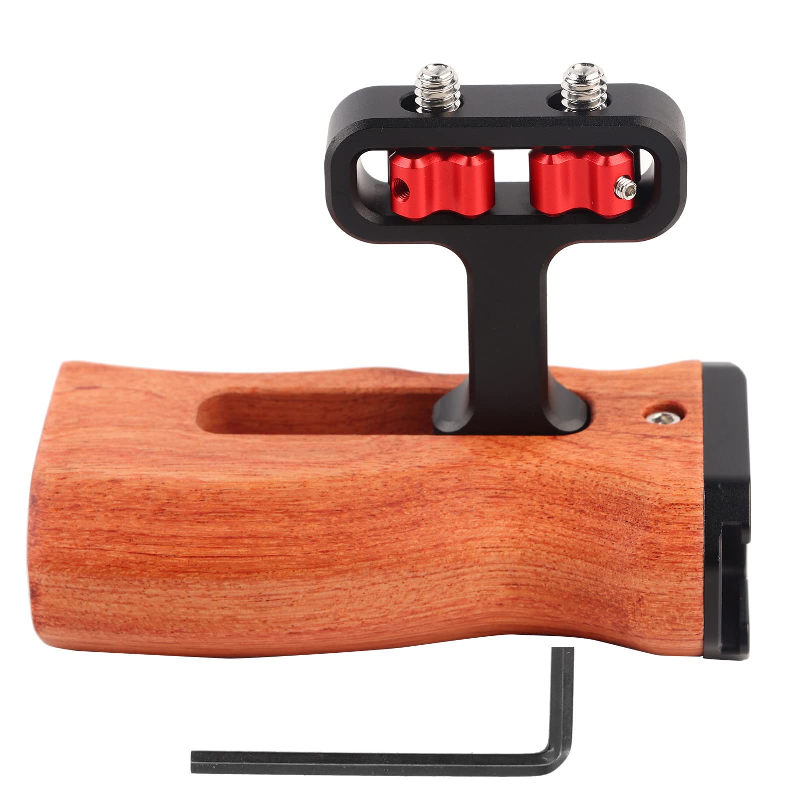 Jaula Universal para Cámara de Vídeo, de Madera con Soporte de Zapata Fría para Monitor, Iluminación de Micrófono, Orificio para Tornillo de 1/4 Pulgadas