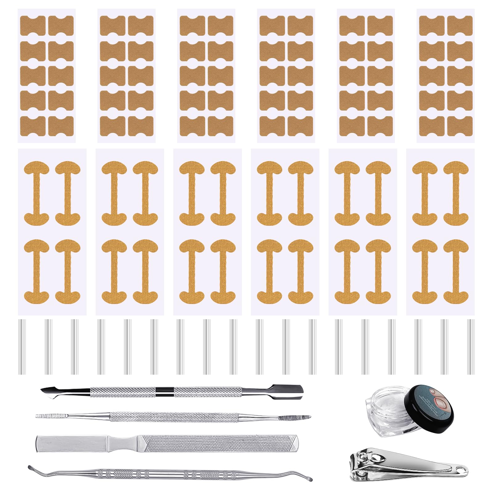 139 Pz Kit Trattamento Per Unghie Incarnite, Traspiranti Cerotti Per Unghie, Cuscinetti Di C Per Unghie Incarnite Piedi, Correzione Dell'Unghia Del Piede Incarnite Strumenti Professionali