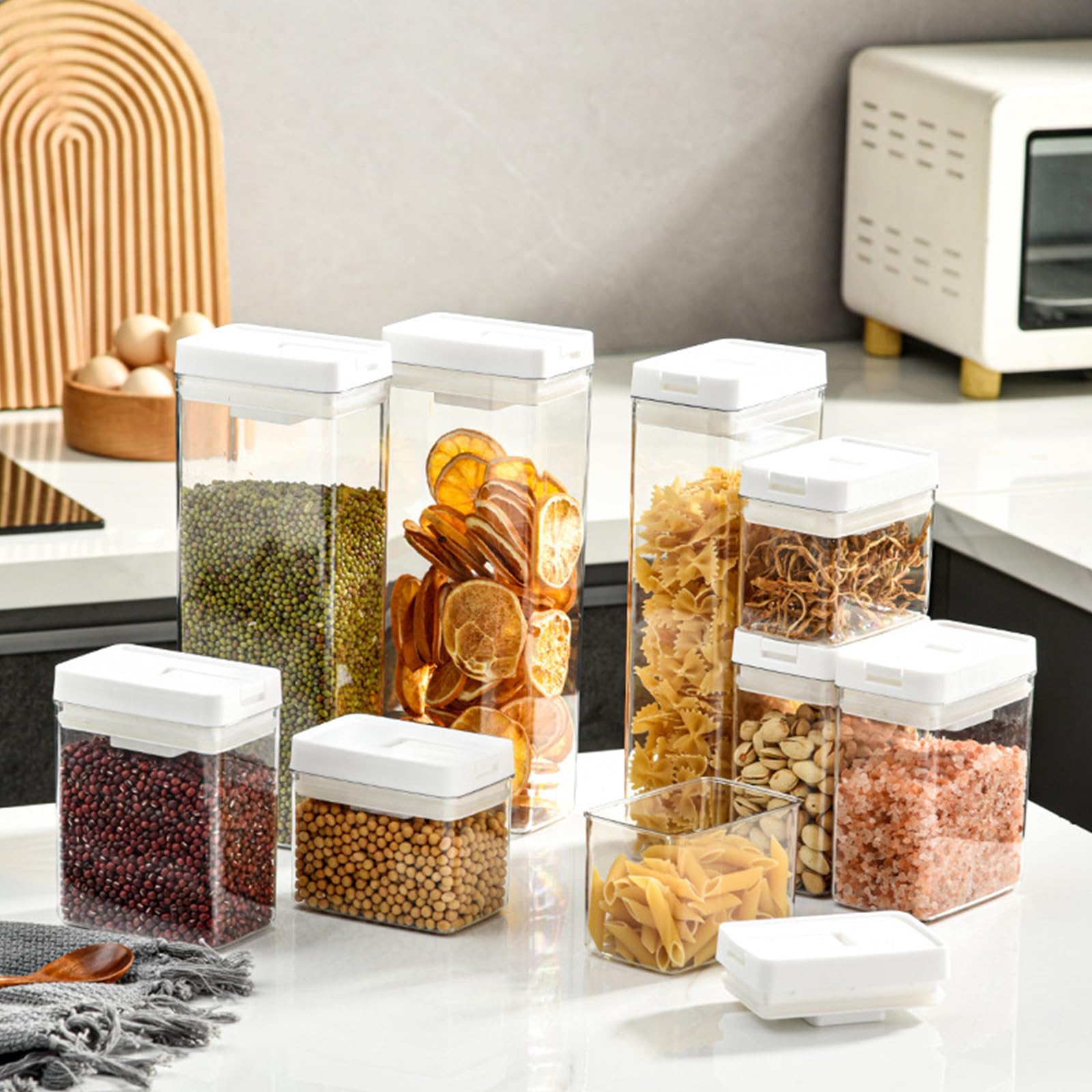 Amazon｜Ecocoer密閉保存容器セット 透明プラスチック製 フード