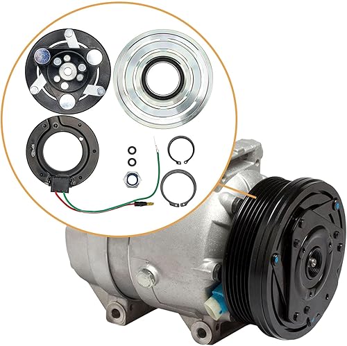 Miniatura 2 de KAX Embrague del Compresor de CA, Kit de Embrague del Compresor de CA con Polea y Bobina para CIVIC 4 CIL 1.8L 2006-2011, Piezas de Embrague de Aire